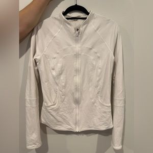 White Lululemon Zip Up Jacket Size 6